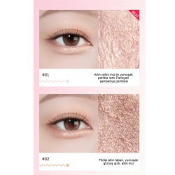 Coringco Quick Hara Volume Maker Eyeshadow Şeffaf Bej Pembe - 5