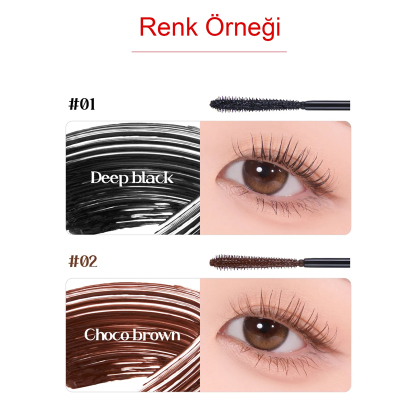 Coringco Yeni Nesil Uçlu 01 Deep Black Maskara - 6