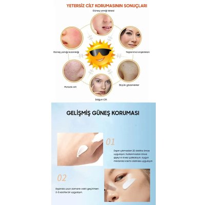 Eshumi Vitamin Laser Collagen Sunscreen SPF 50+ PA+++ 70 ml ve Eshumi Collagen Laser Sunscreen SPF50+ PA+++ 70 ML 2Li Set - 5