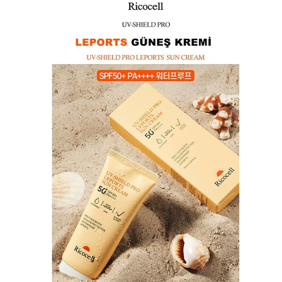 Ricocell Uv Shield Pro Leports Sun Cream SPF 50+ PA+++ 70 ML Suya Dayanıklı Güneş Kremi - 5