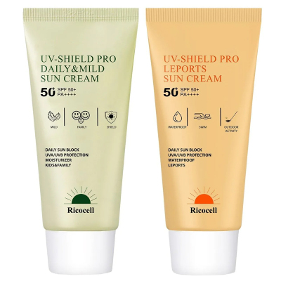 Ricocell Uv Shield Pro Leports Sun Cream SPF 50+ PA+++ 70 ml ve UV Shield Pro Daily Mild Sun Cream SPF 50+ PA+++ 70 ml - 1