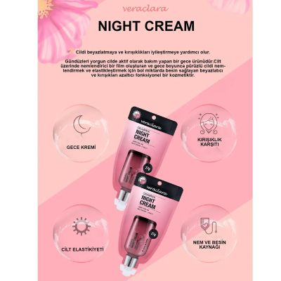 Veraclara Cream Pack Night Cream 27 gr Gece Kremi - 4