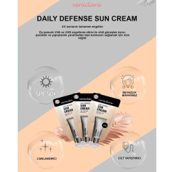 Veraclara Daily Deffence Sun Cream SPF 50 27 gr Güneş Kremi - 4