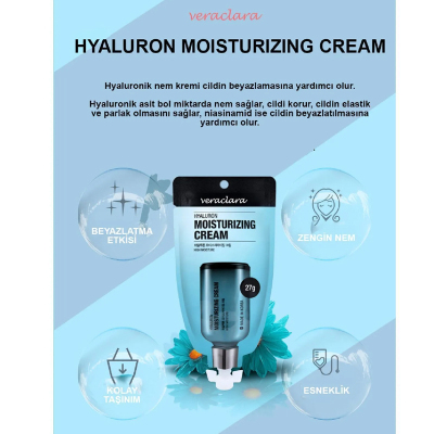 Veraclara Hyaluron Mouisturizing Craem 27 gr Hyaluronik Asit Yüz Kremi - 4